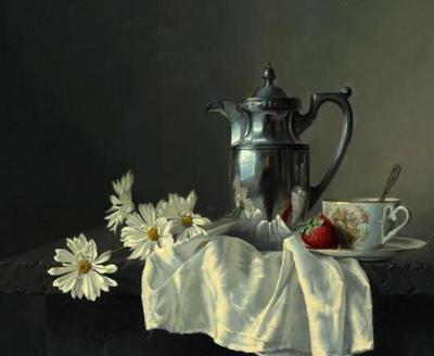 从光影到笔触 陈默然如何将婚纱照“画”成不朽油画